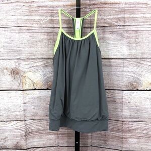 Ivivva Grey and Green Double Dutch Tank Size 14